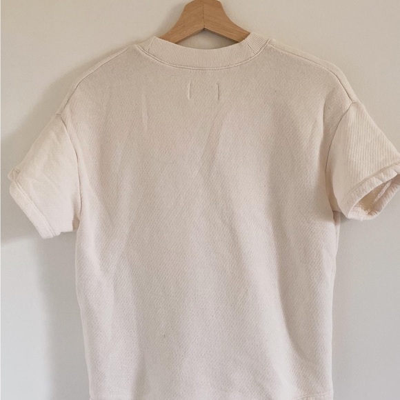 MADEWELL COTTON TERRY V NECK SWEATSHIRT TEE - Picture 3 of 3